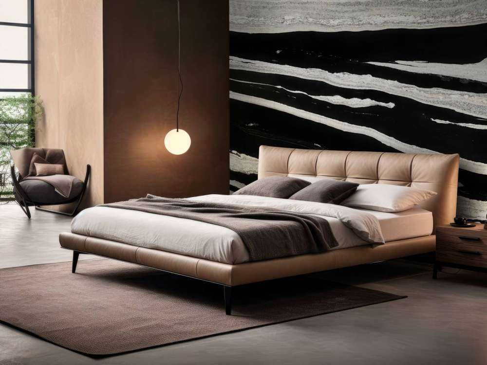 Black marble with white veins