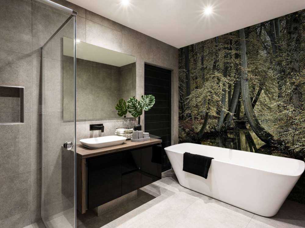 Stream with hanging trees