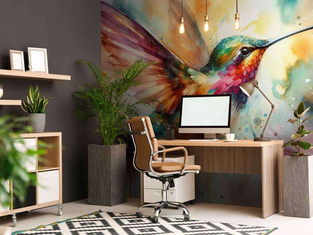 Iridescent Hummingbird Mid Flight