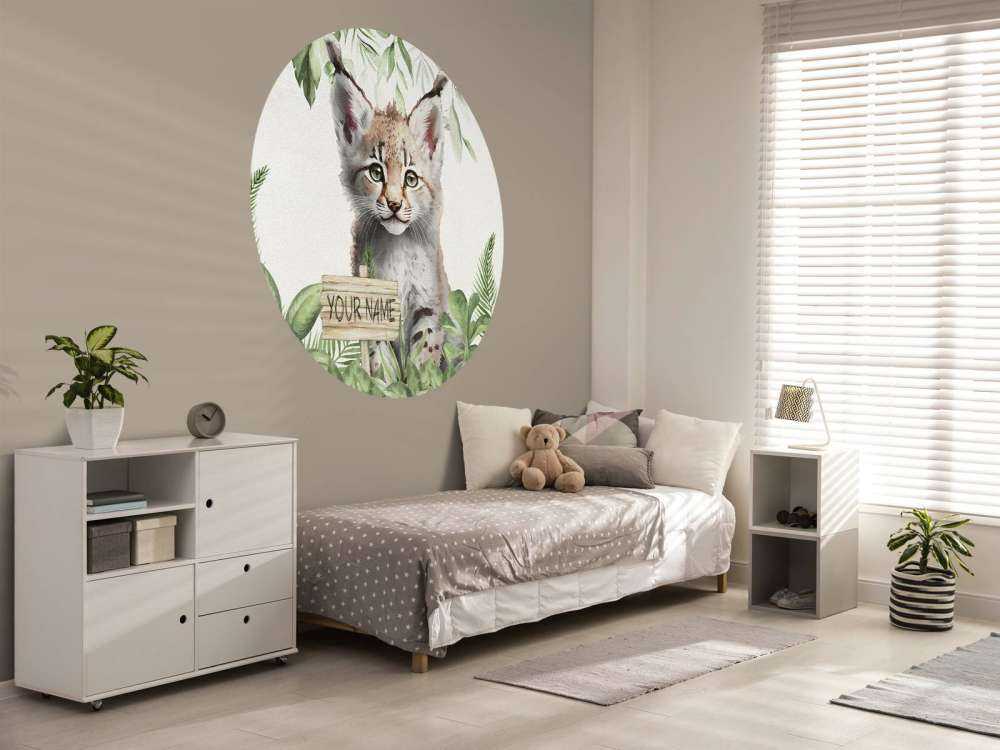 Baby lynx in the jungle