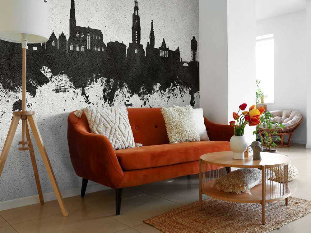 Watercolor skyline, Groningen