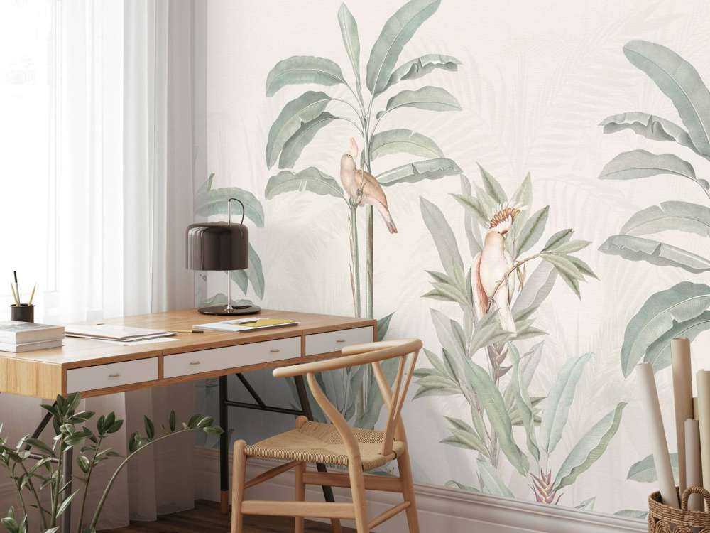 Vintage Jungle Landscape - pastel