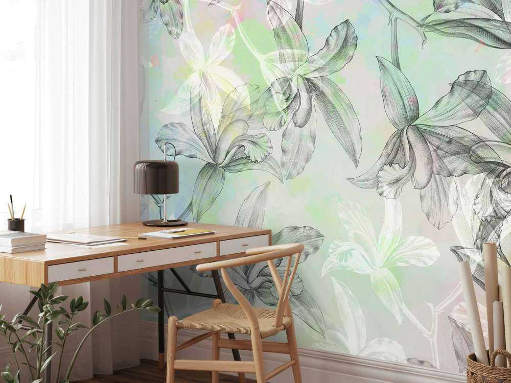 Watercolor Orchid Harmony