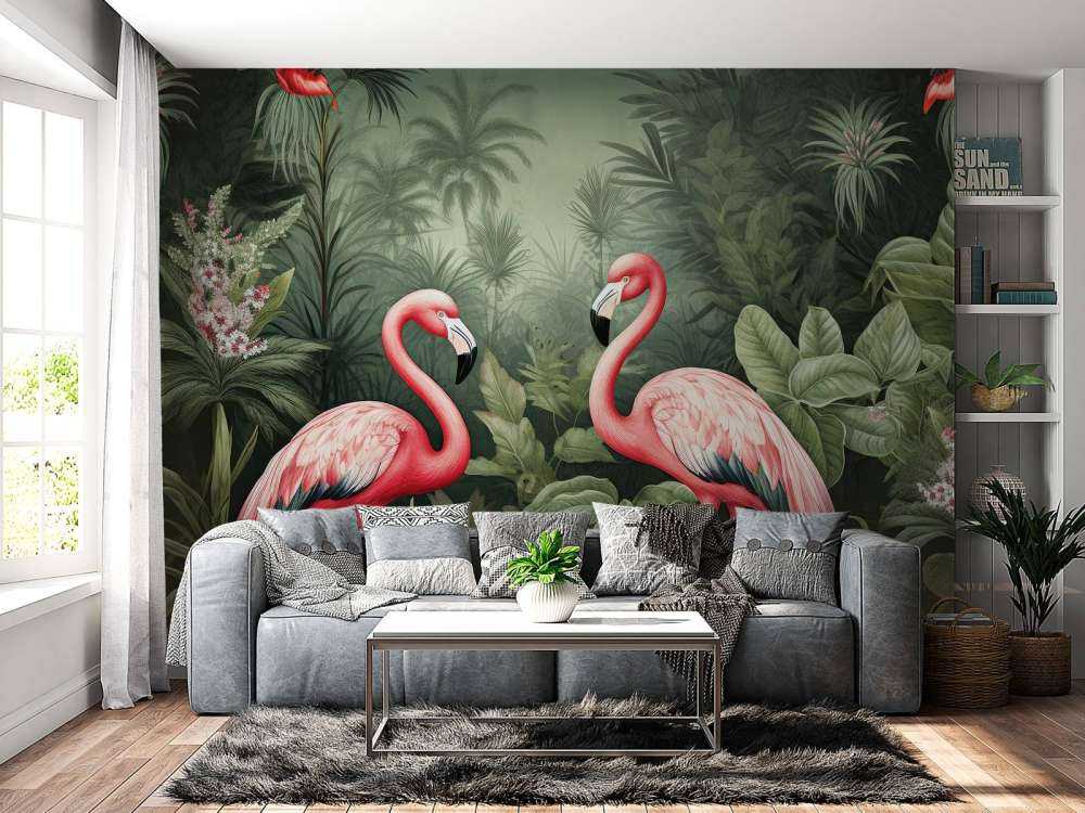 Flamingo Floral Oasis