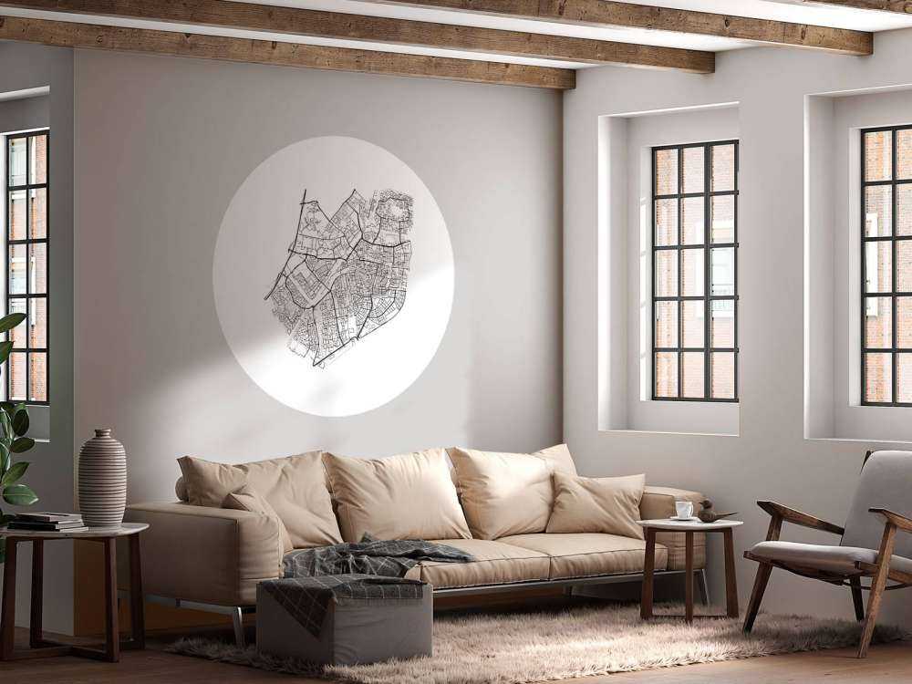 Map of Leiden, white