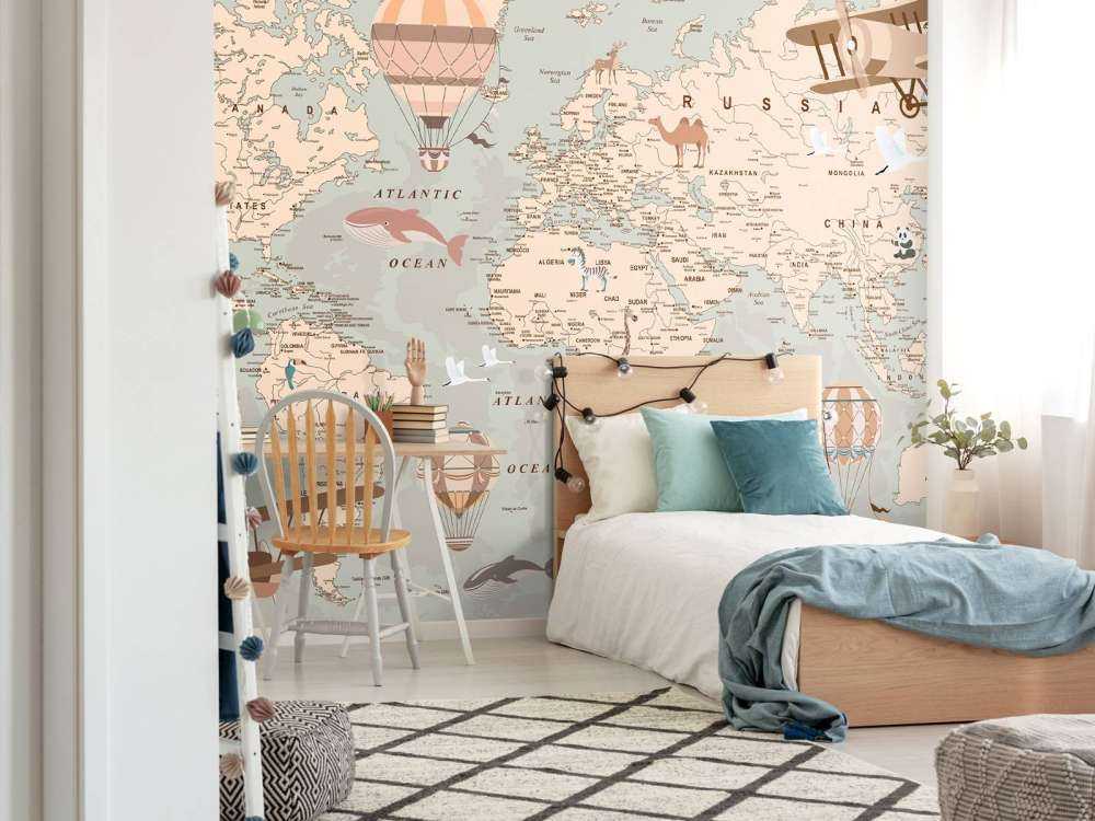 Beige world map