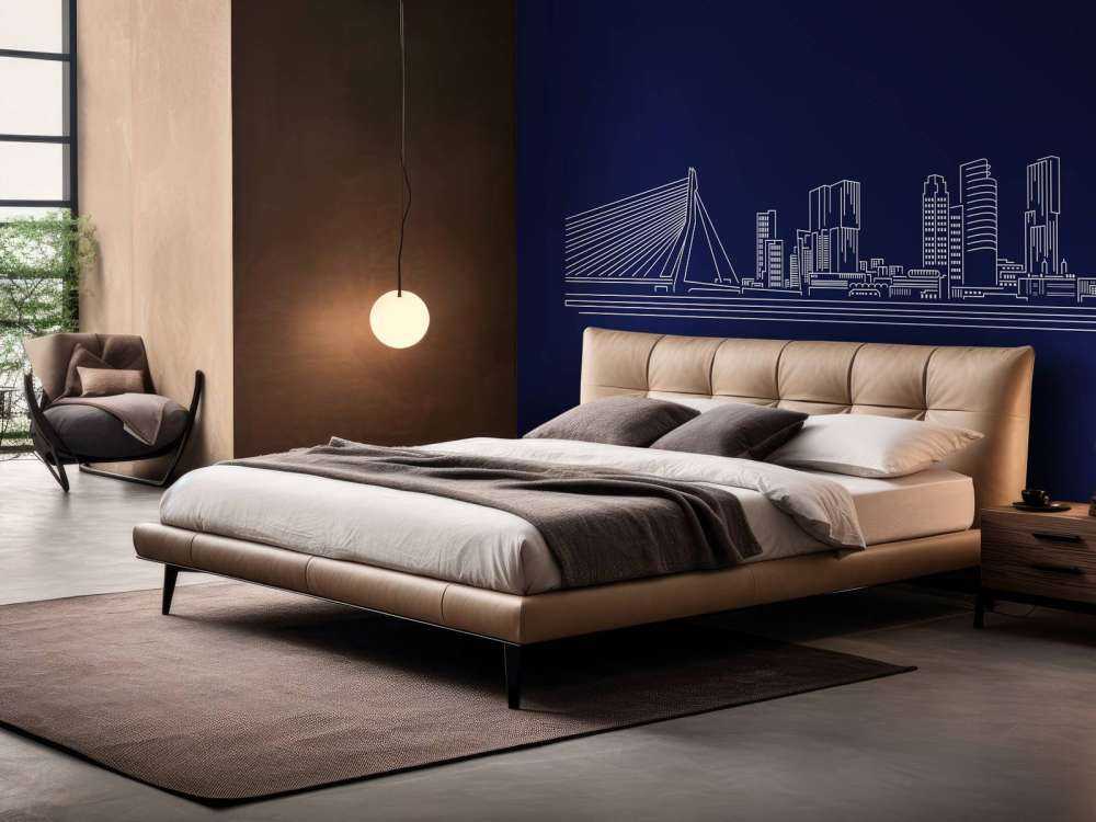 Rotterdam skyline blauw