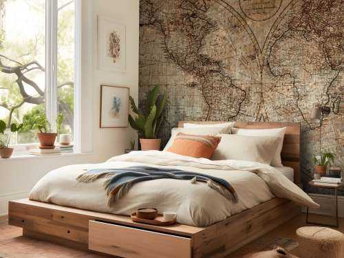 Old world map drawing