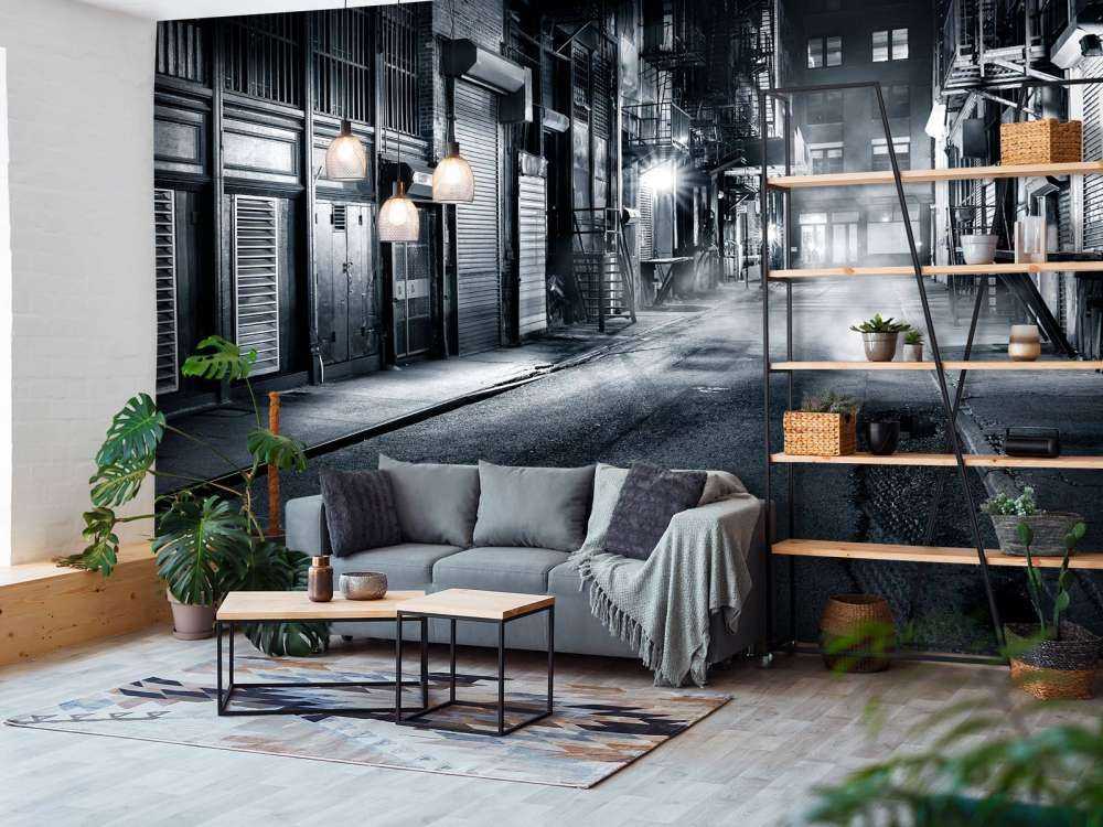 Verlaten steeg in New York