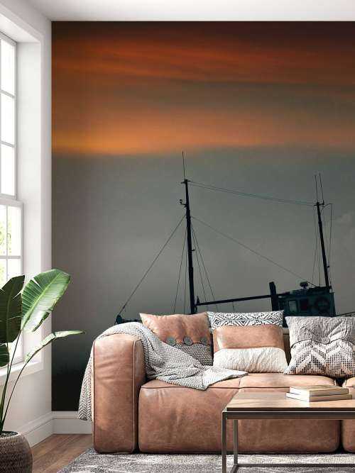 Boat during sunset