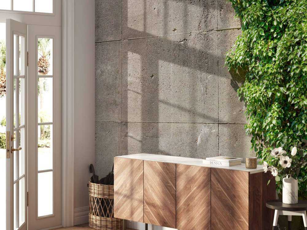 Concrete with bush 