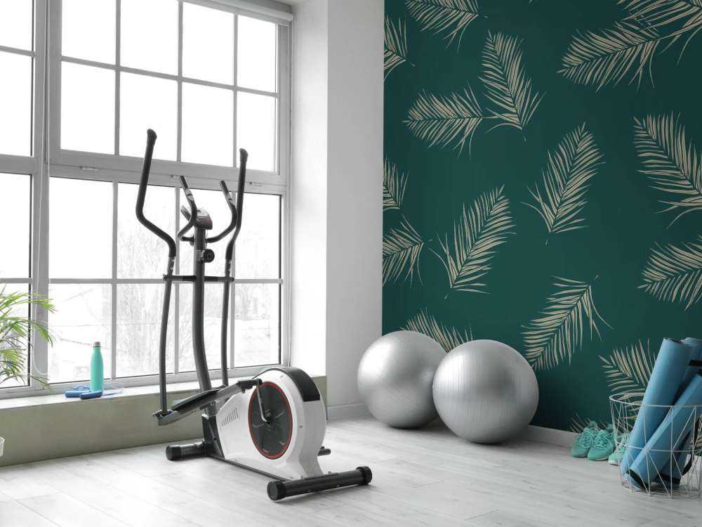 Green leaves on green background