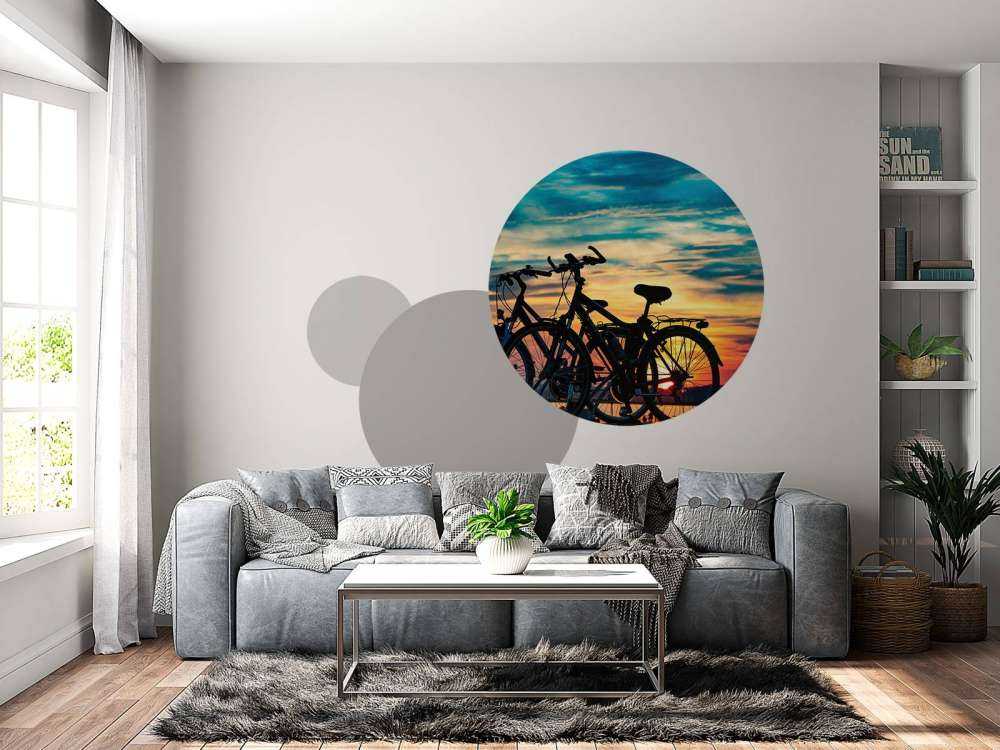 Cycling at sunset