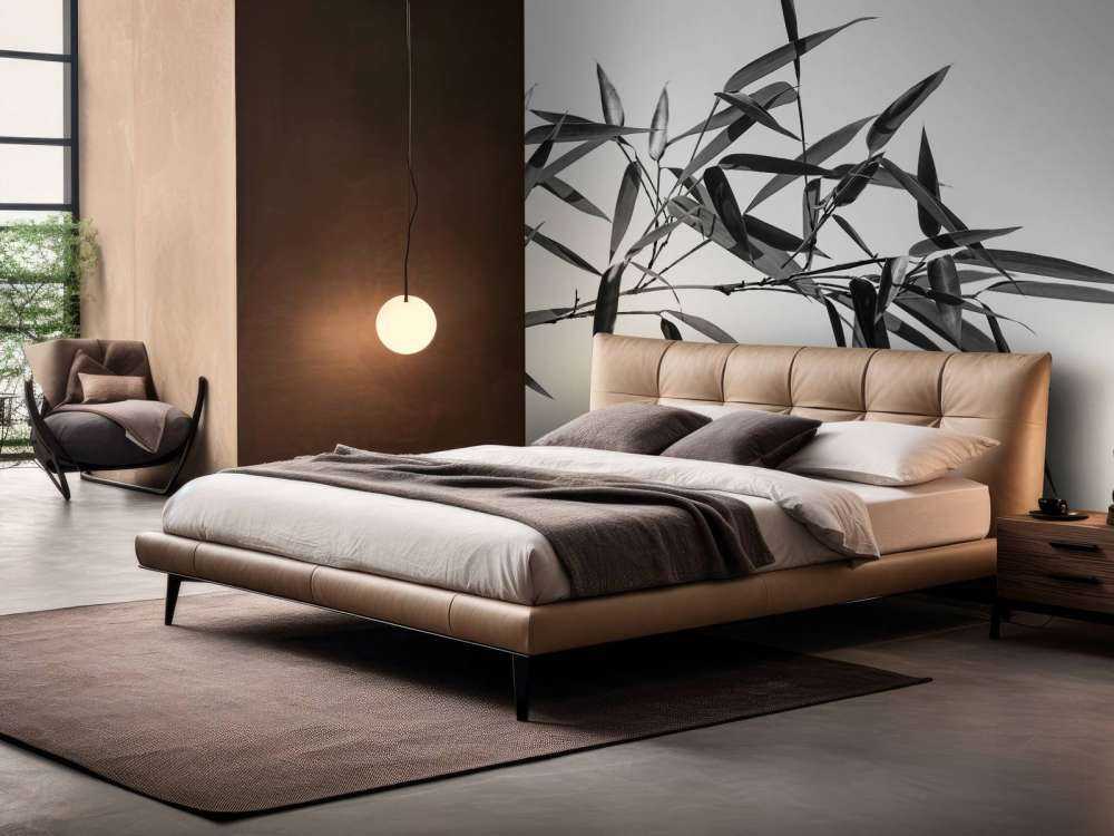 Bamboeblaadjes in zwart-wit