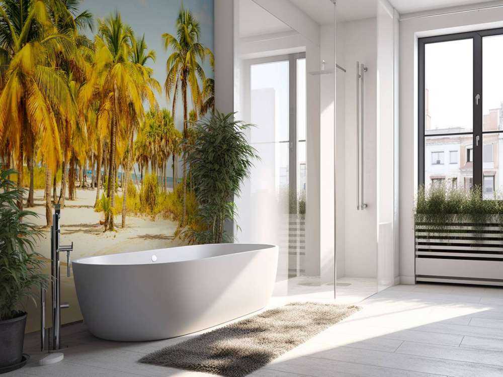 Geel-groene palmbomen