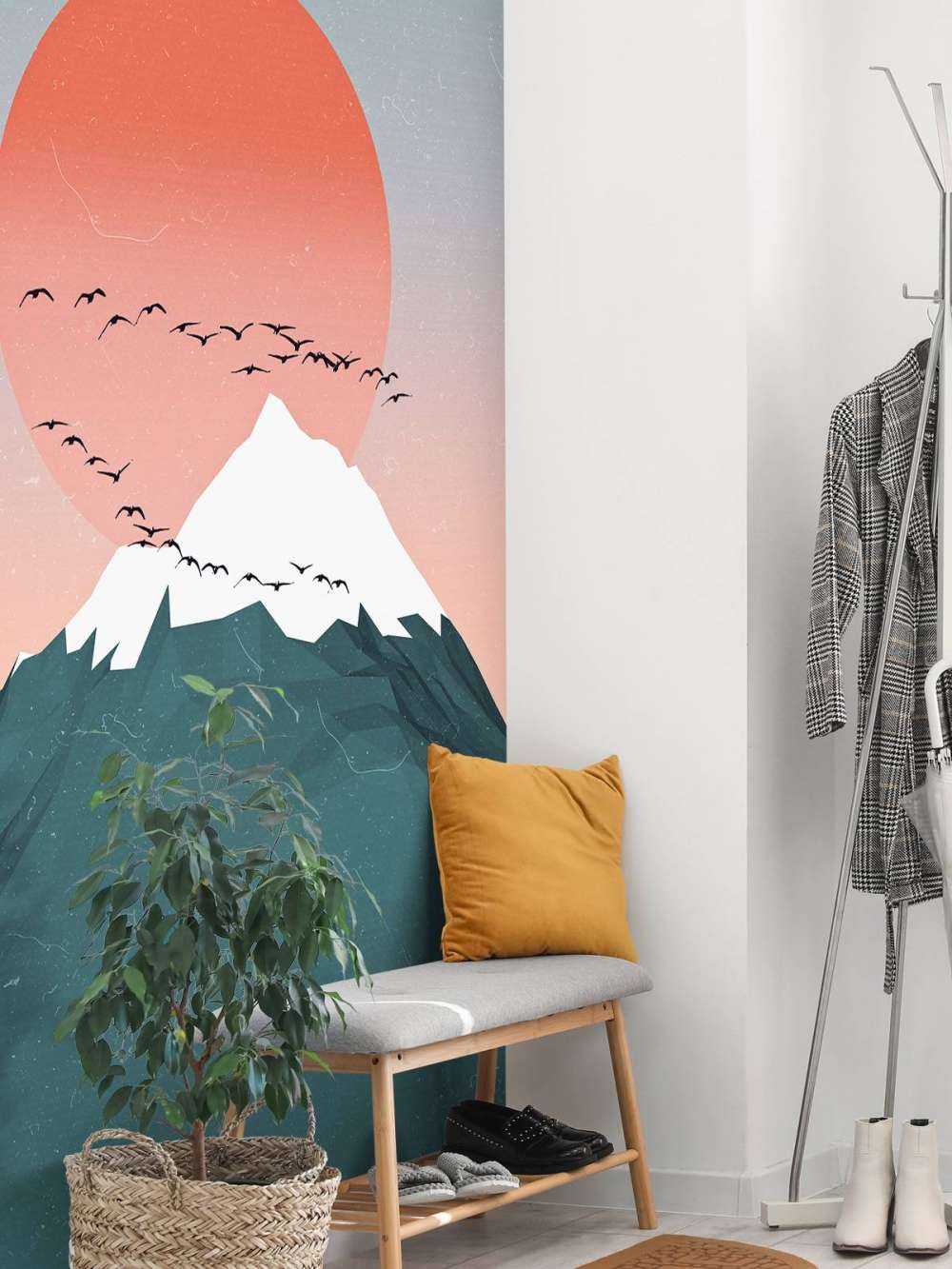 Minimalistische berg illustratie