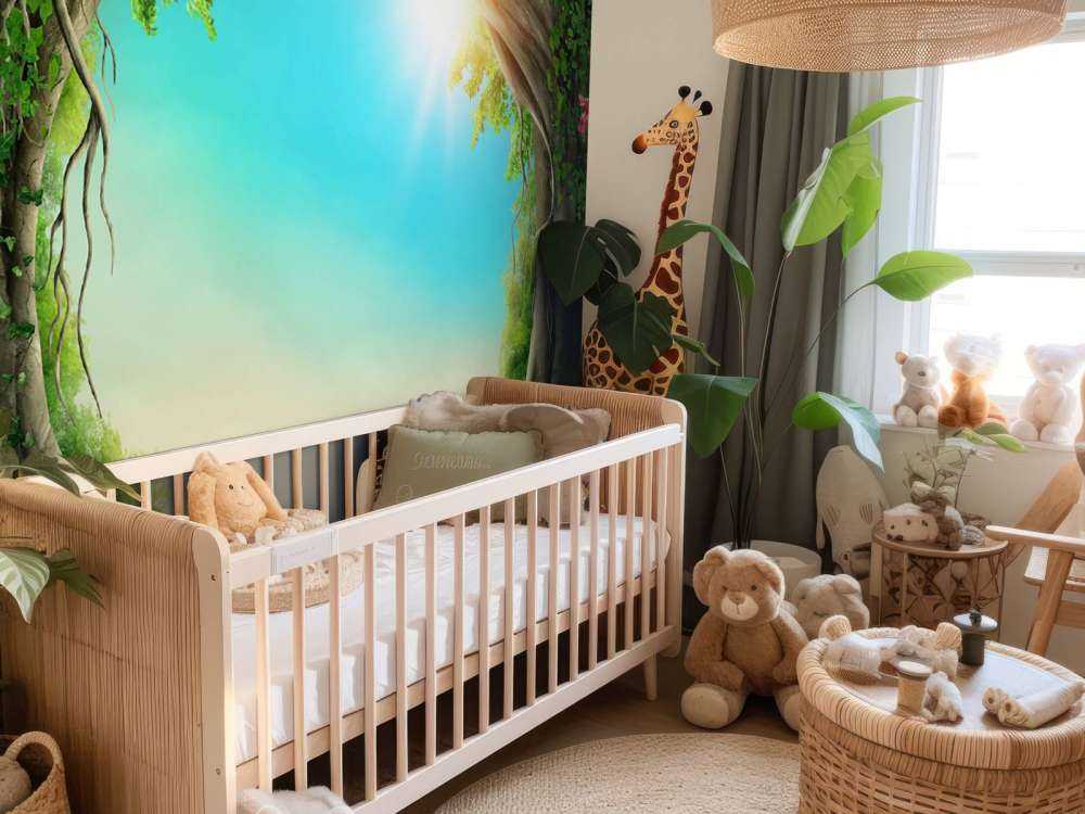 Colourful fairytale forest