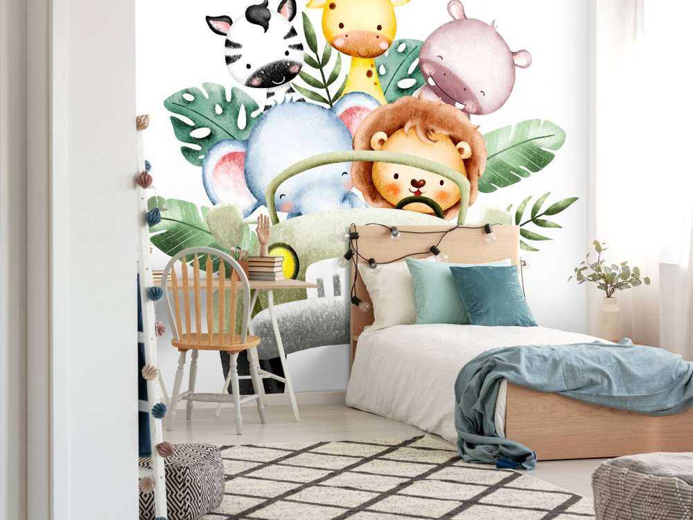 Safari animals in jeep