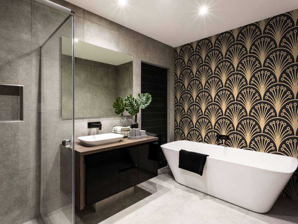 Gold art deco flowers