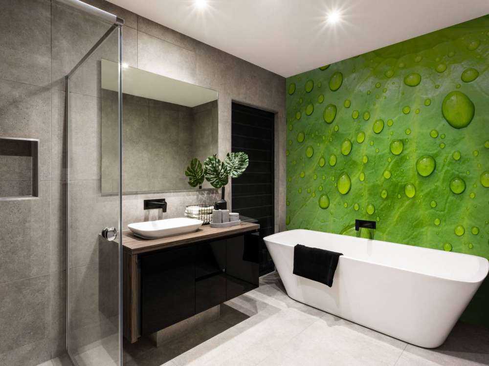 Blad met waterdruppels