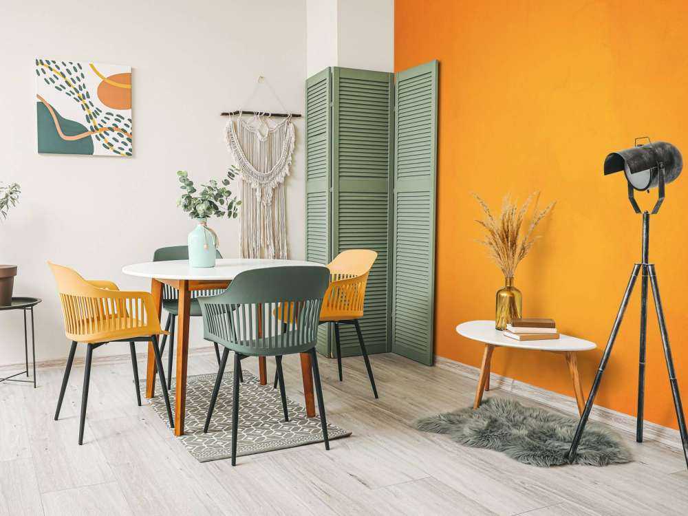 Bright orange concrete