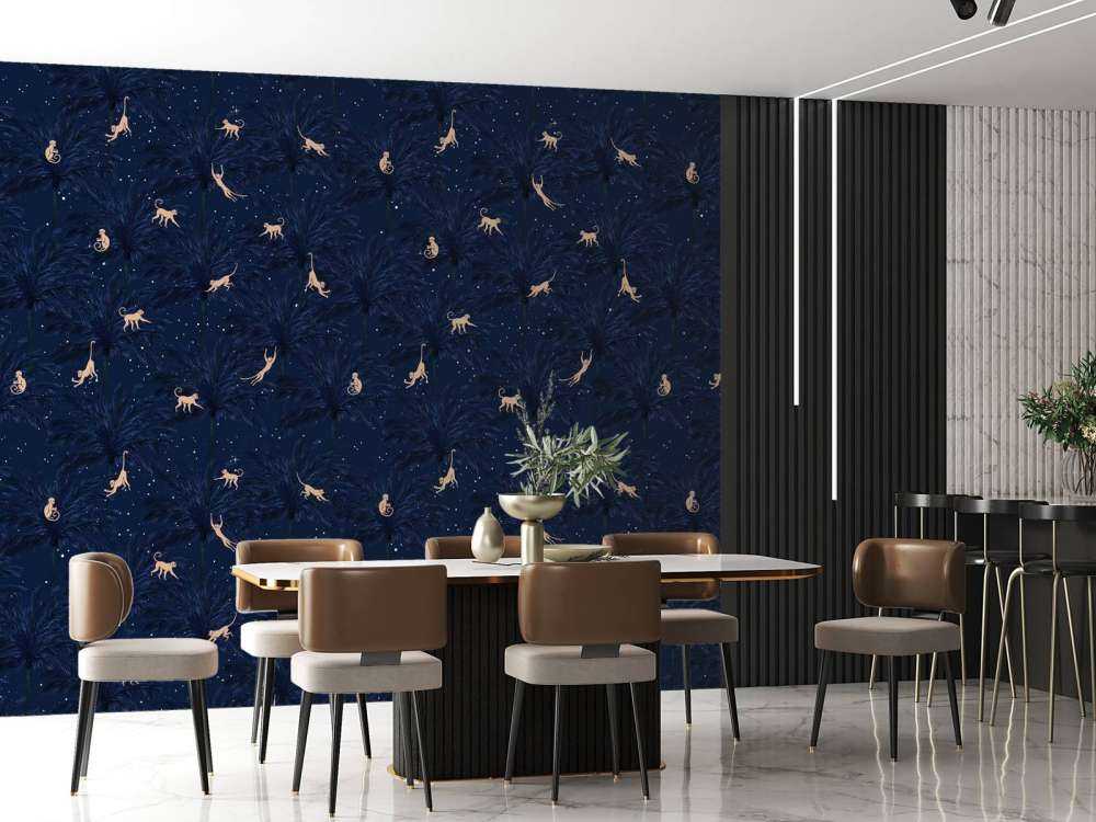 Tropical monkeys - blue