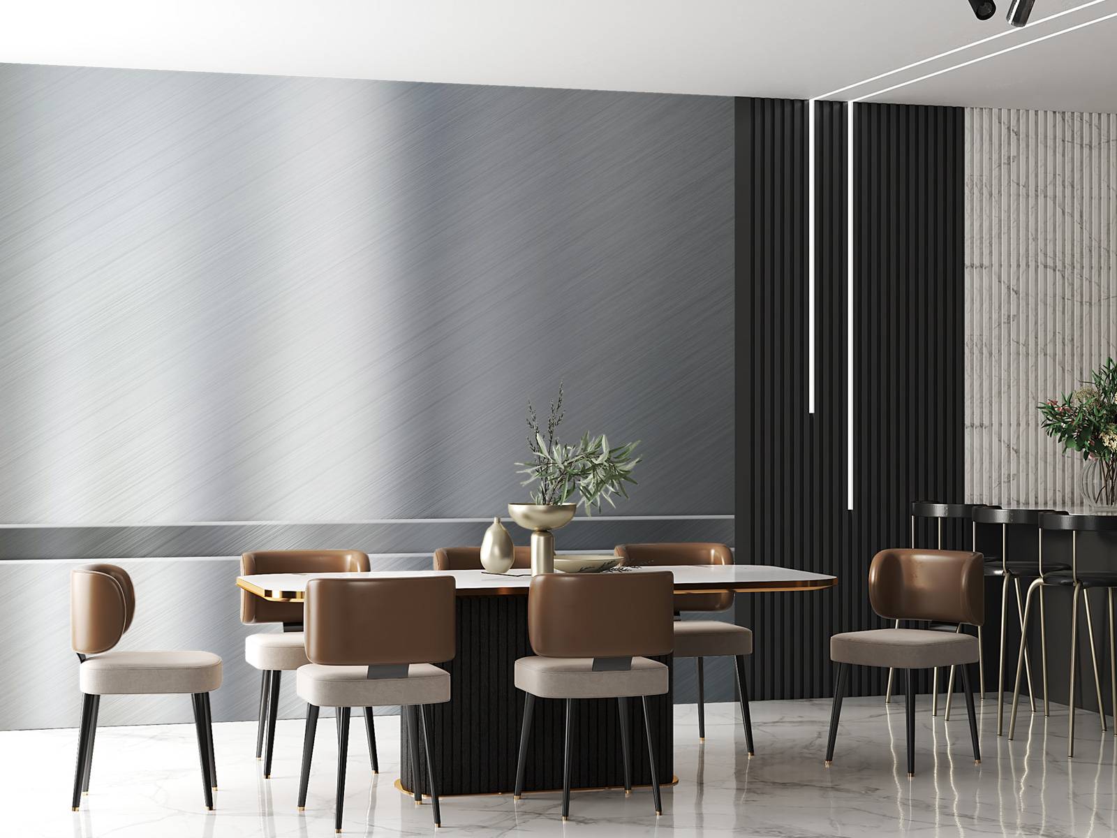 Brushed aluminum