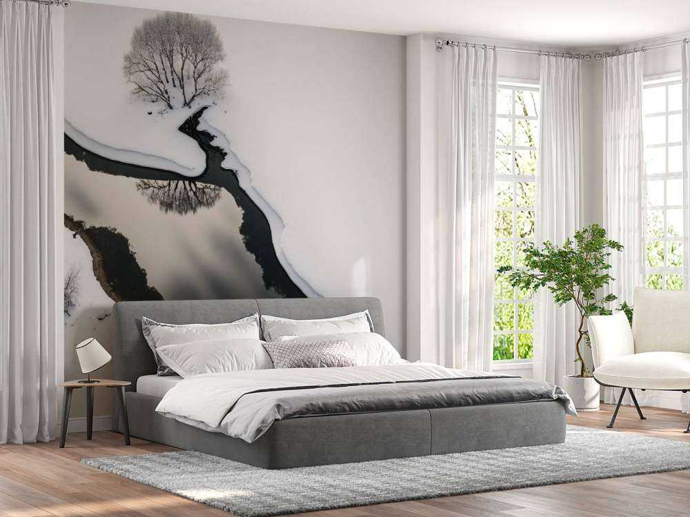 Minimalistisch sneeuw landschap