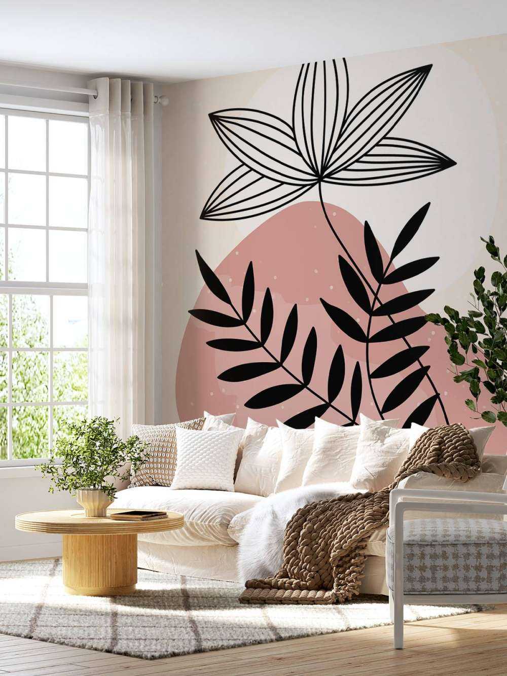 Minimalistische illustratie van planten