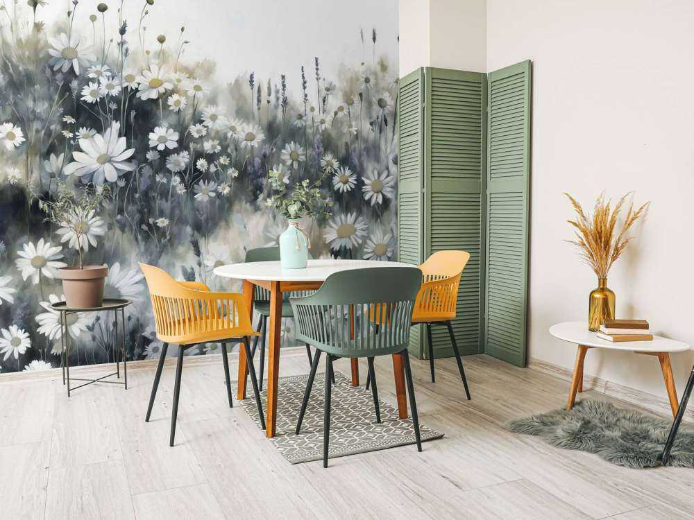 Quiet Daisies Meadow Green