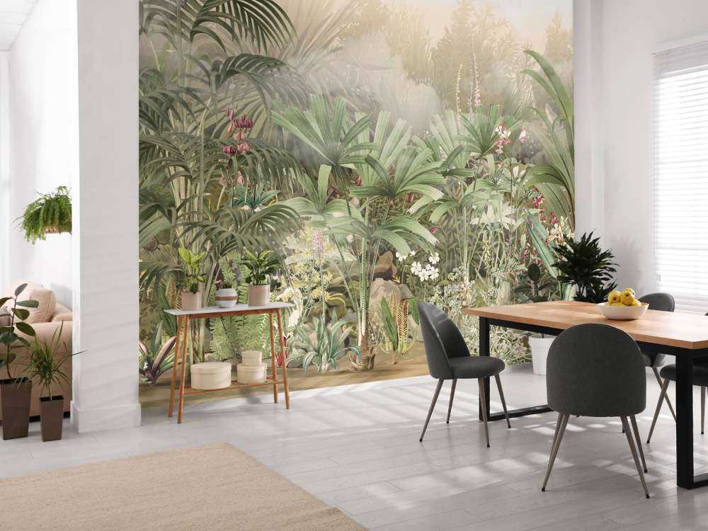 Morning in the Tropical Garden Green