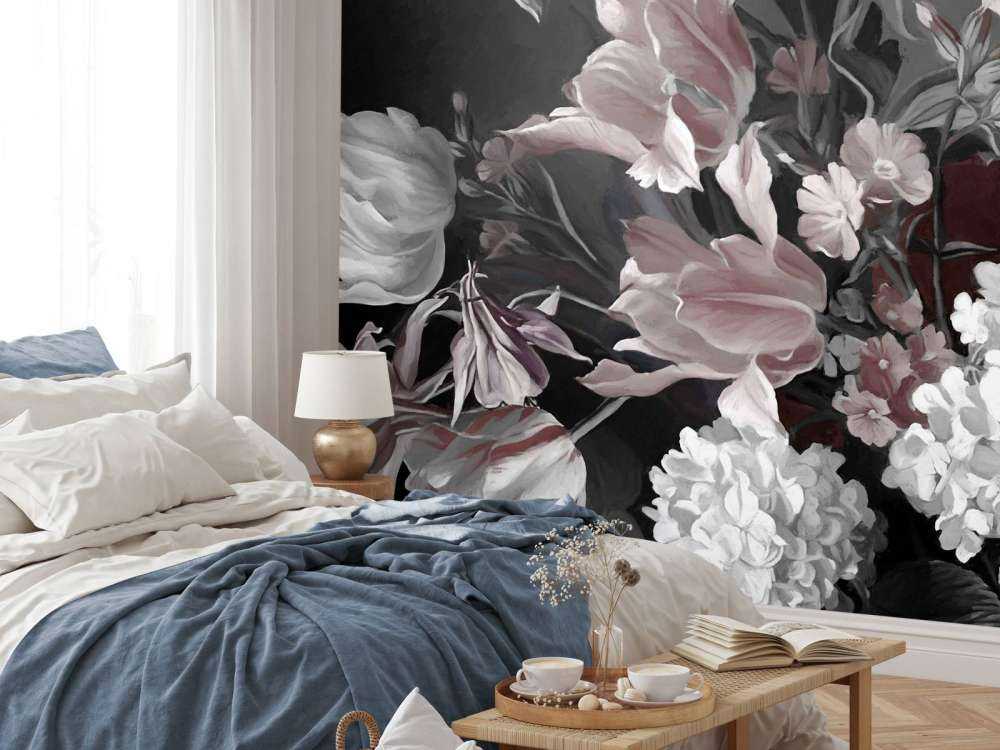 Bouquet with red tulips