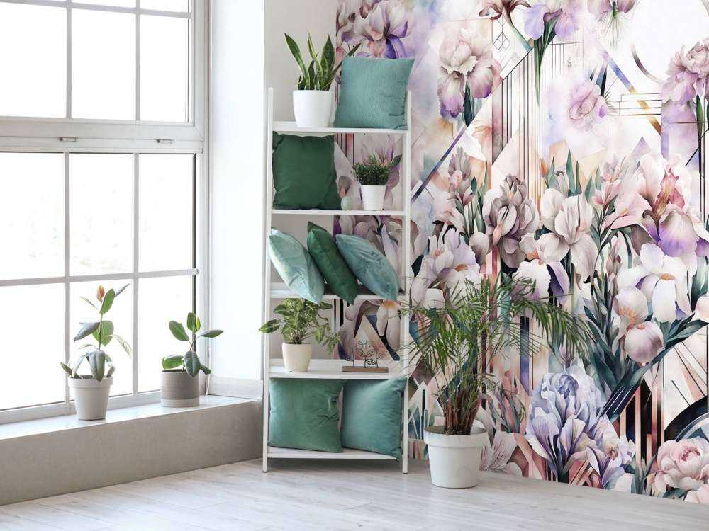 Huge Watercolor Irises Pink