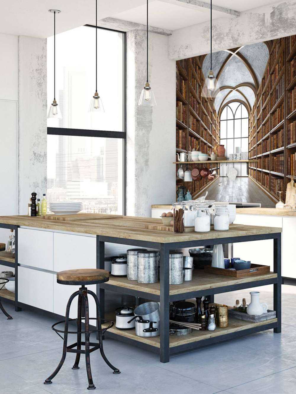 Medieval library hall