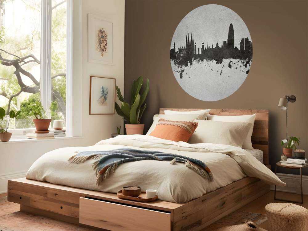 Watercolor skyline, Barcelona