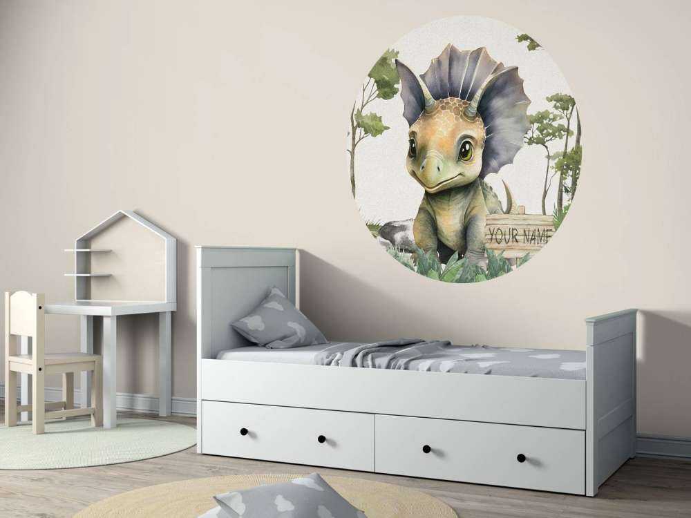 Baby triceratops in the jungle