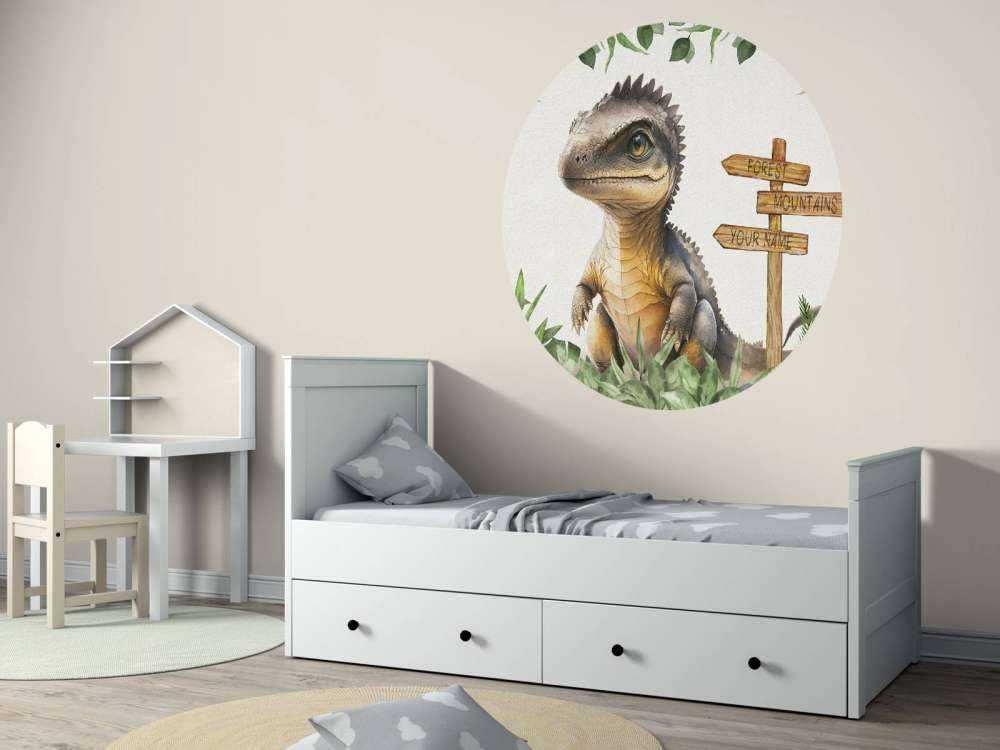 Baby spinosaurus in the jungle