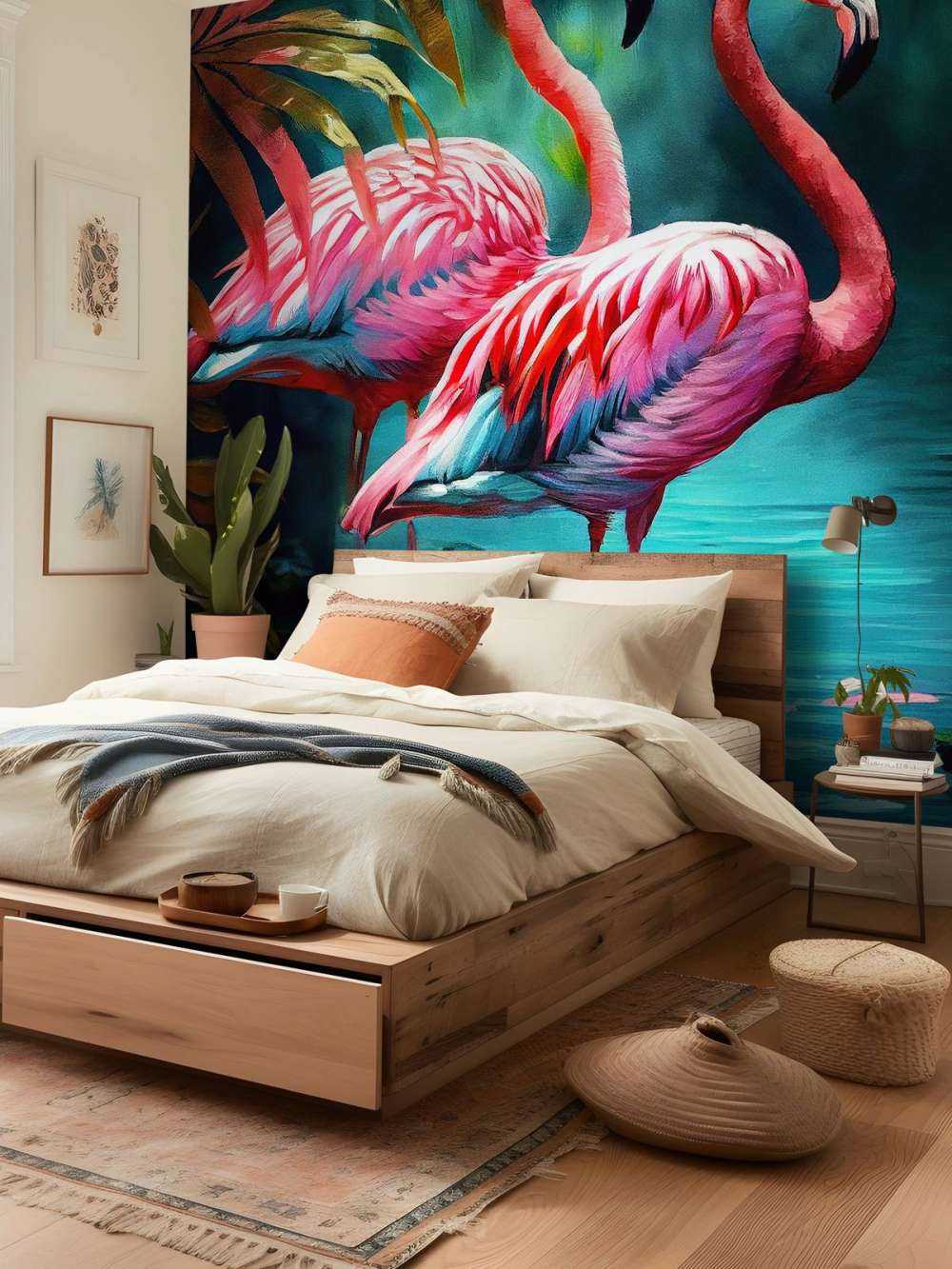 Velvet Pink Flamingo Duo