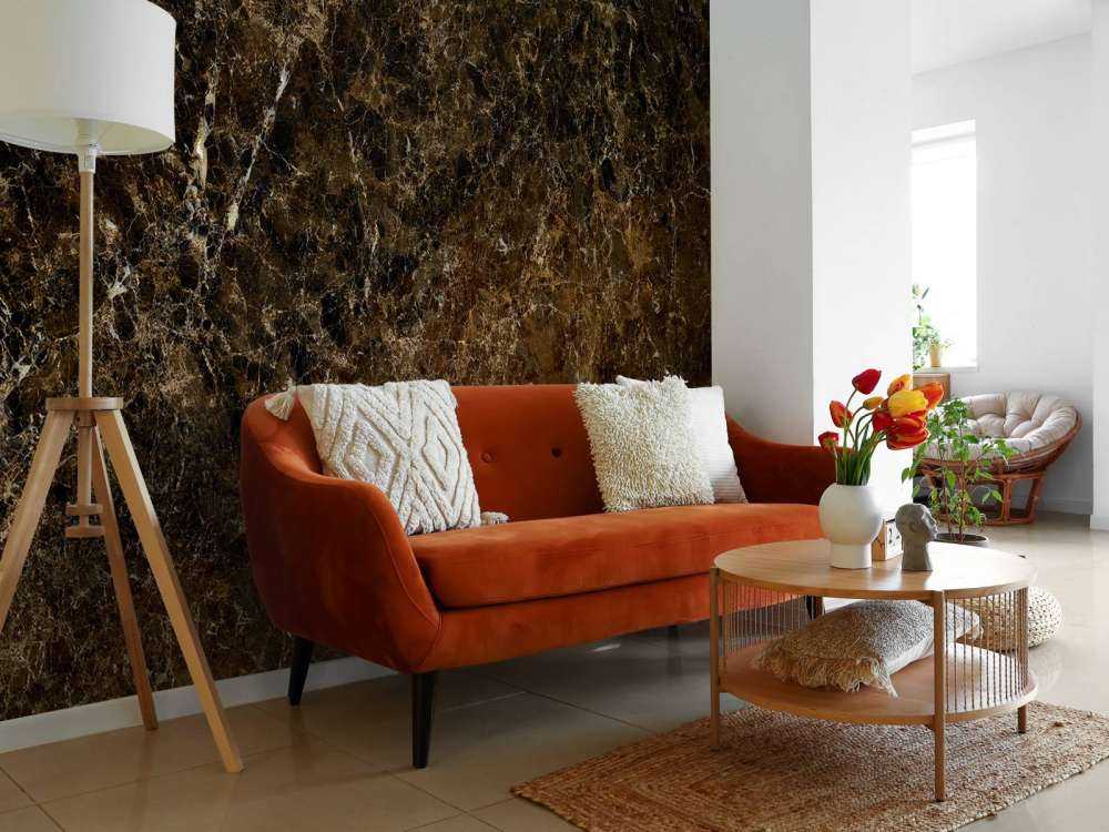 Marble with gold structure