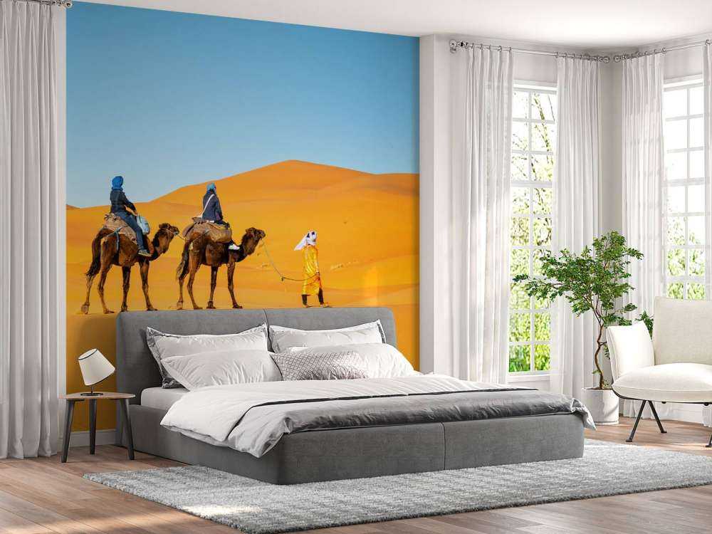 Camel ride through the desert