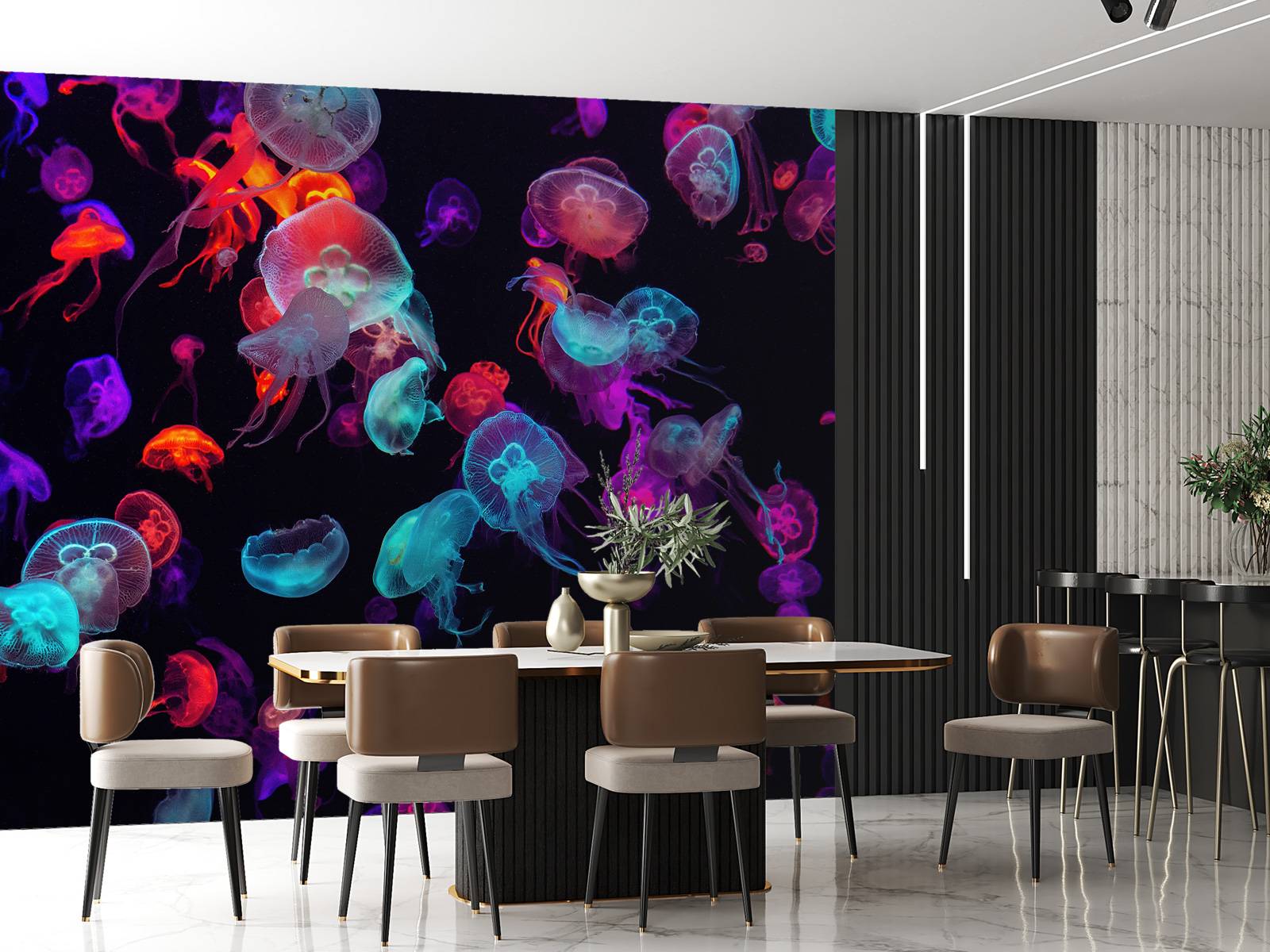 Coloured jellyfish