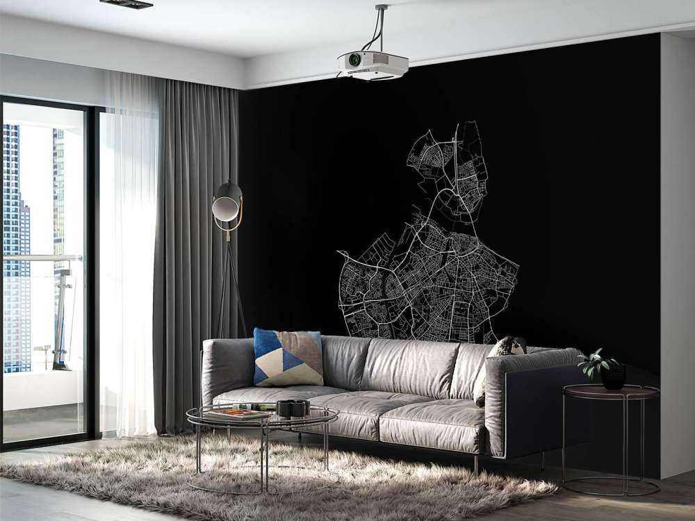 Map of Nijmegen, black