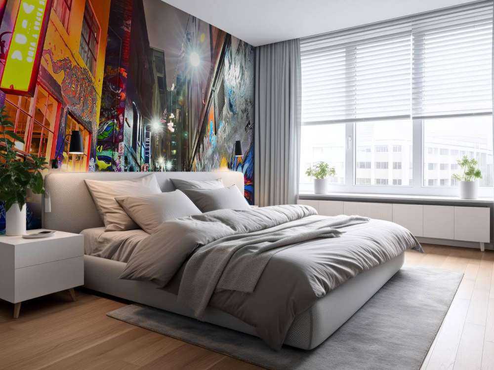 Street with graffiti