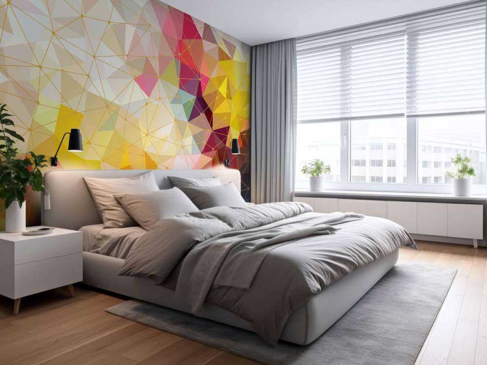 Print of colourful triangles