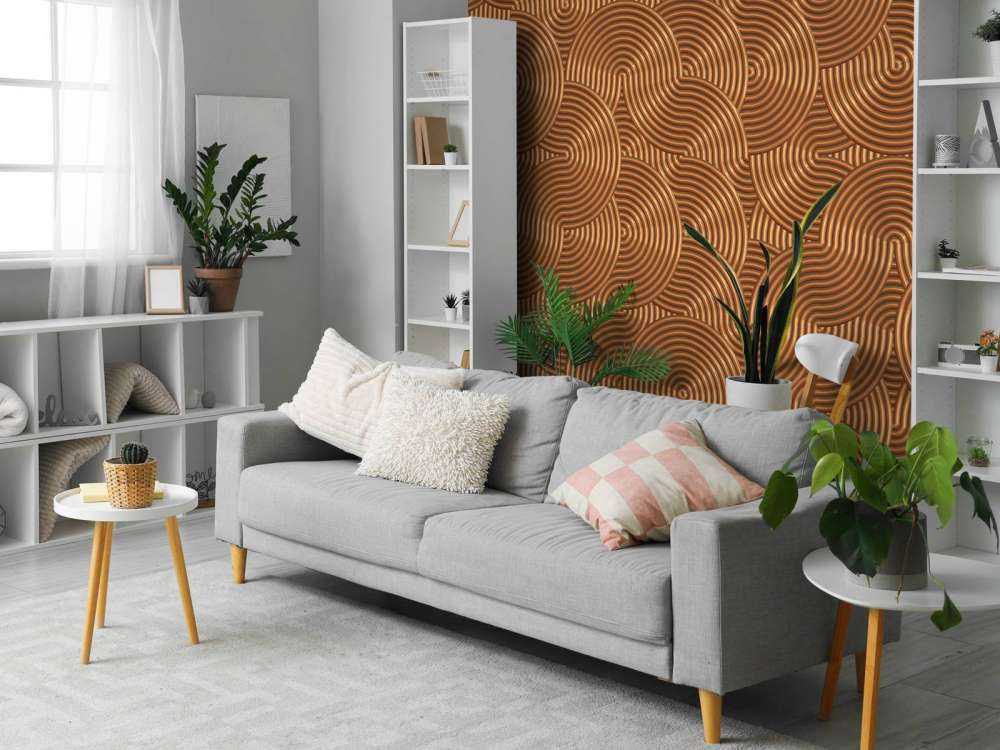 Metallic background with circles
