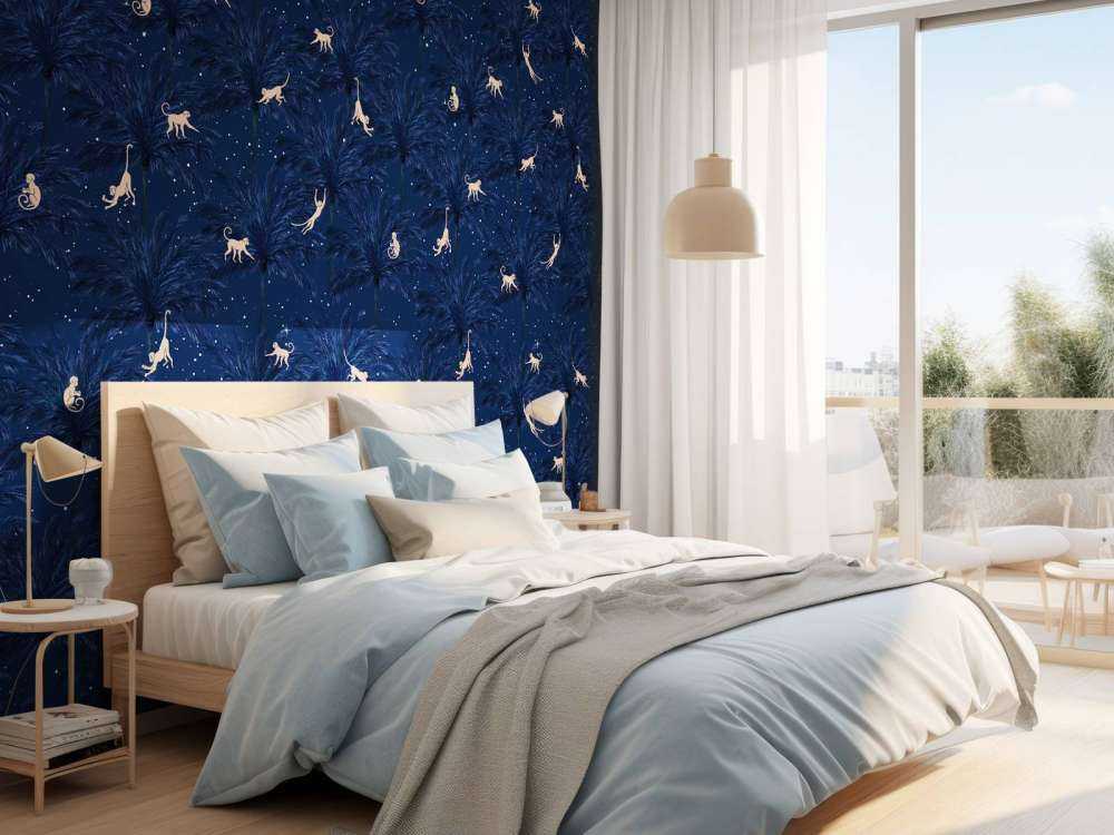 Tropical monkeys - blue