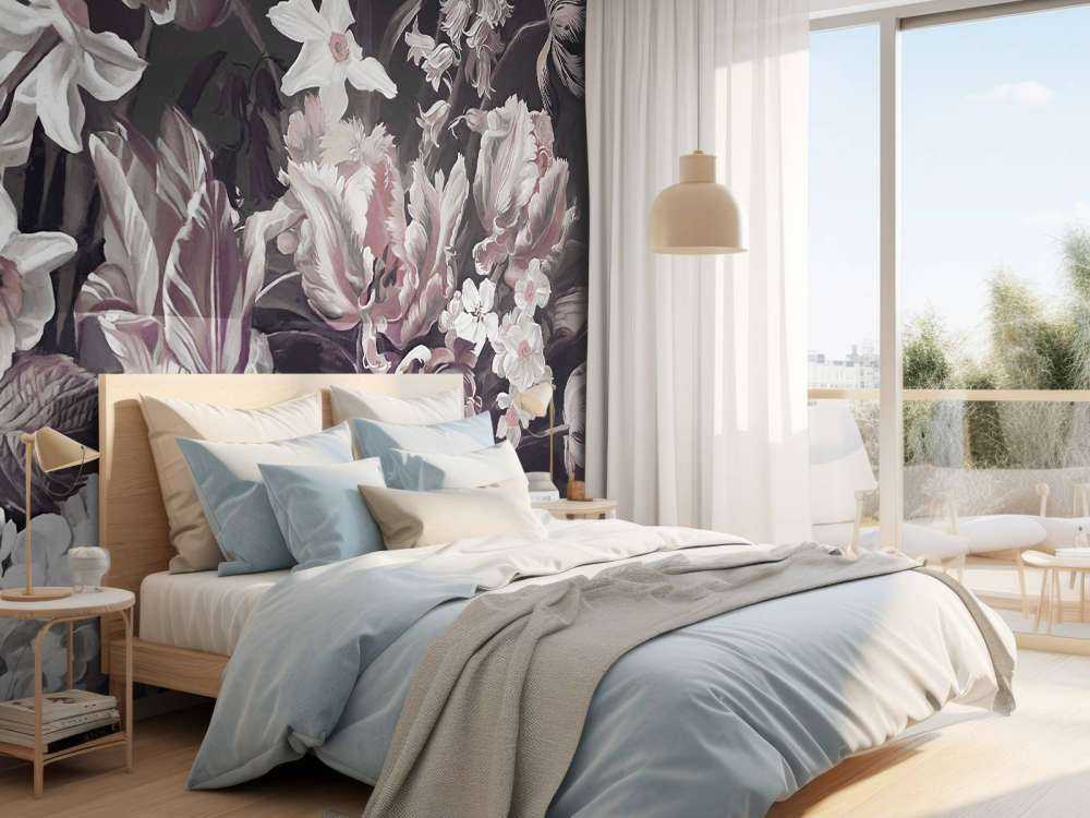 Bouquet with pink peonies