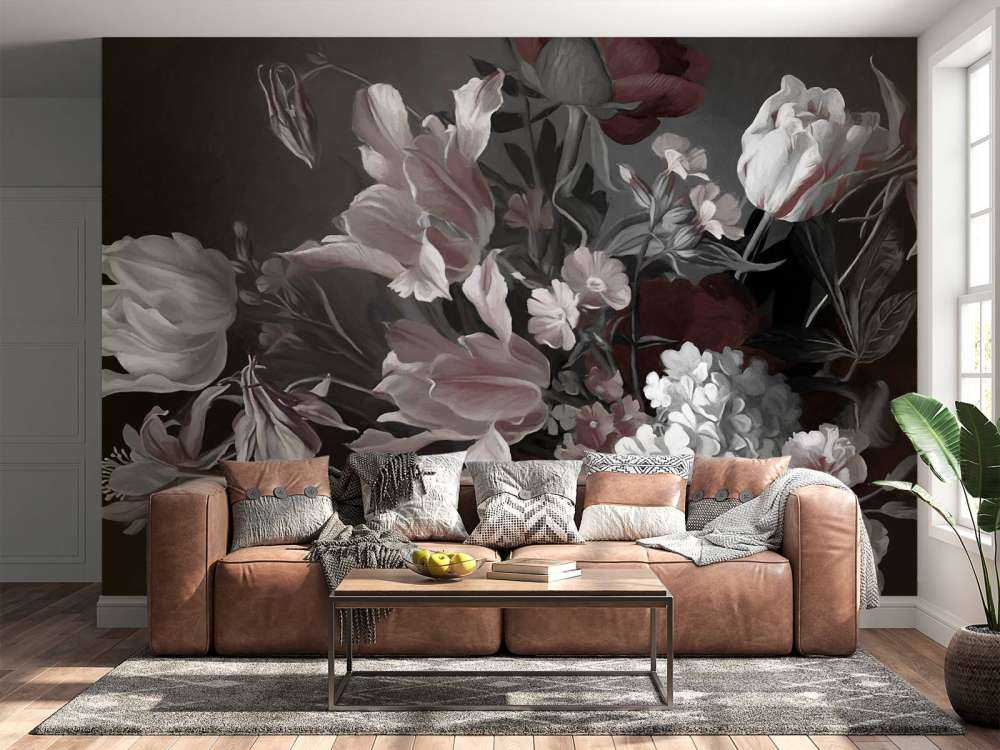 Bouquet with red tulips