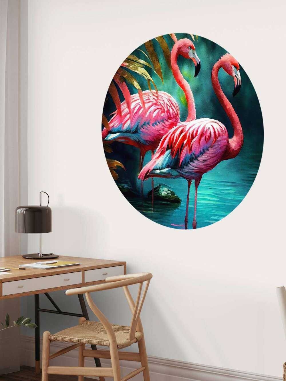 Velvet Pink Flamingo Duo