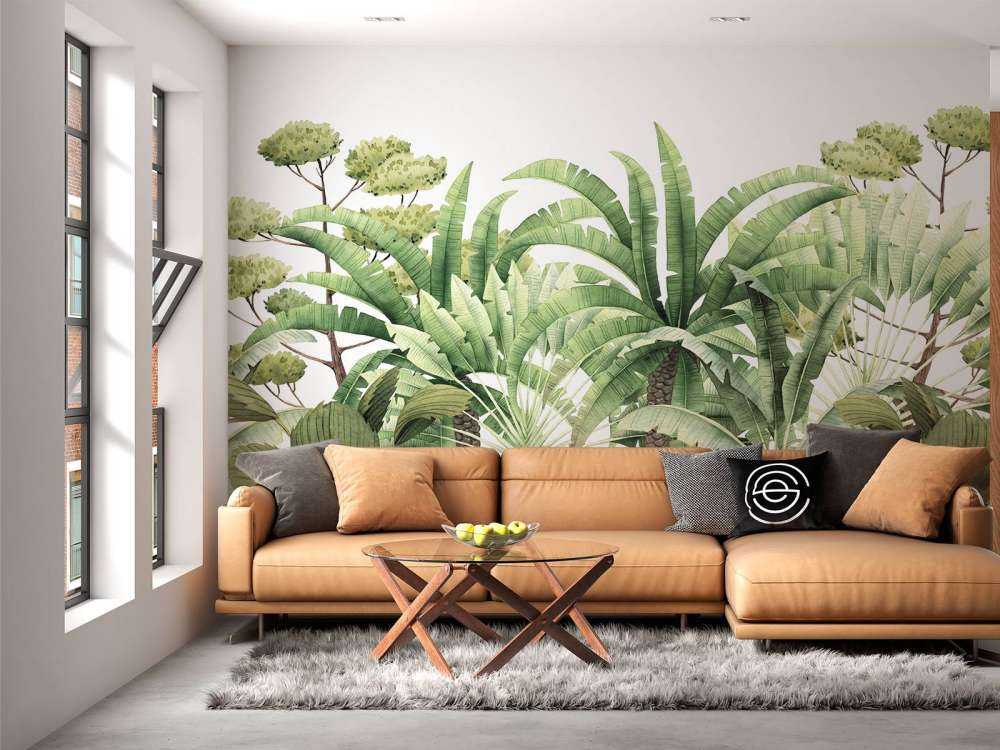 Painted palm trees